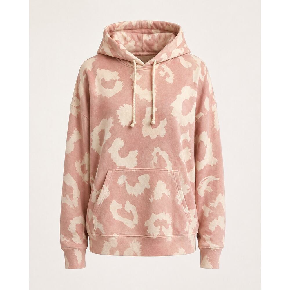 Mod Goddess Large Pink Leopard Print Soft Hoodie